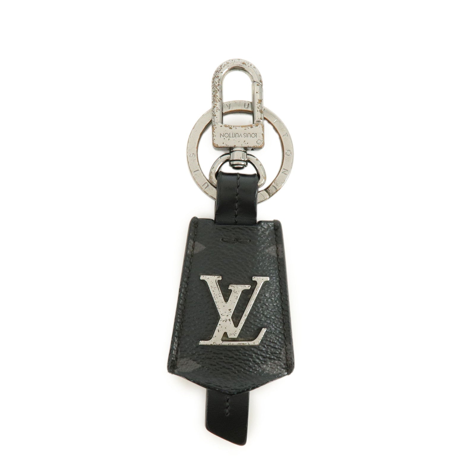 Louis Vuitton Monogram Eclips Porte Cles Cloche Key Charm Black M63620