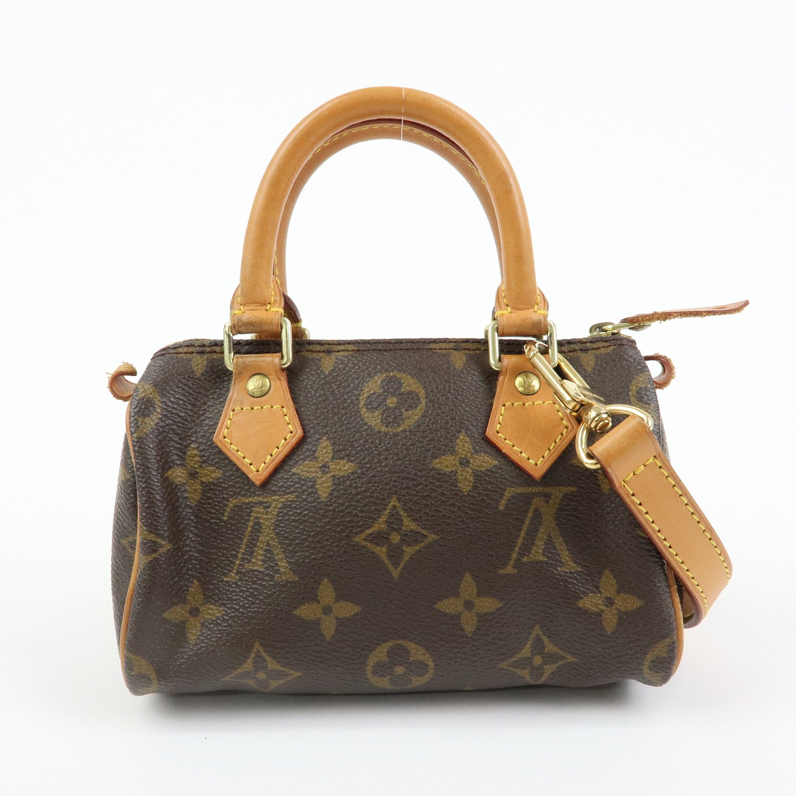 Louis Vuitton Monogram Mini Speedy Canvas Hand Bag & Strap M41534