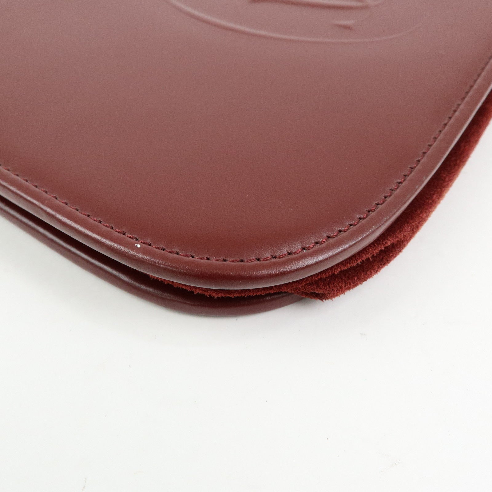 Cartier Must de Cartier Leather Shoulder Bag Bordeaux