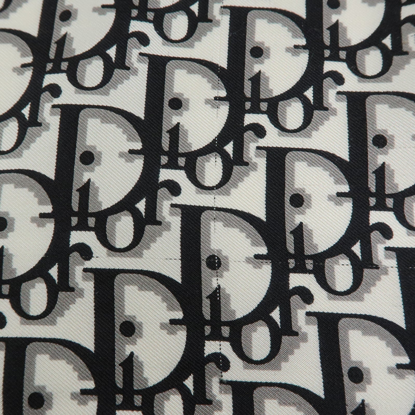 Christian Dior Trotter Silk 100% Scarf Black White