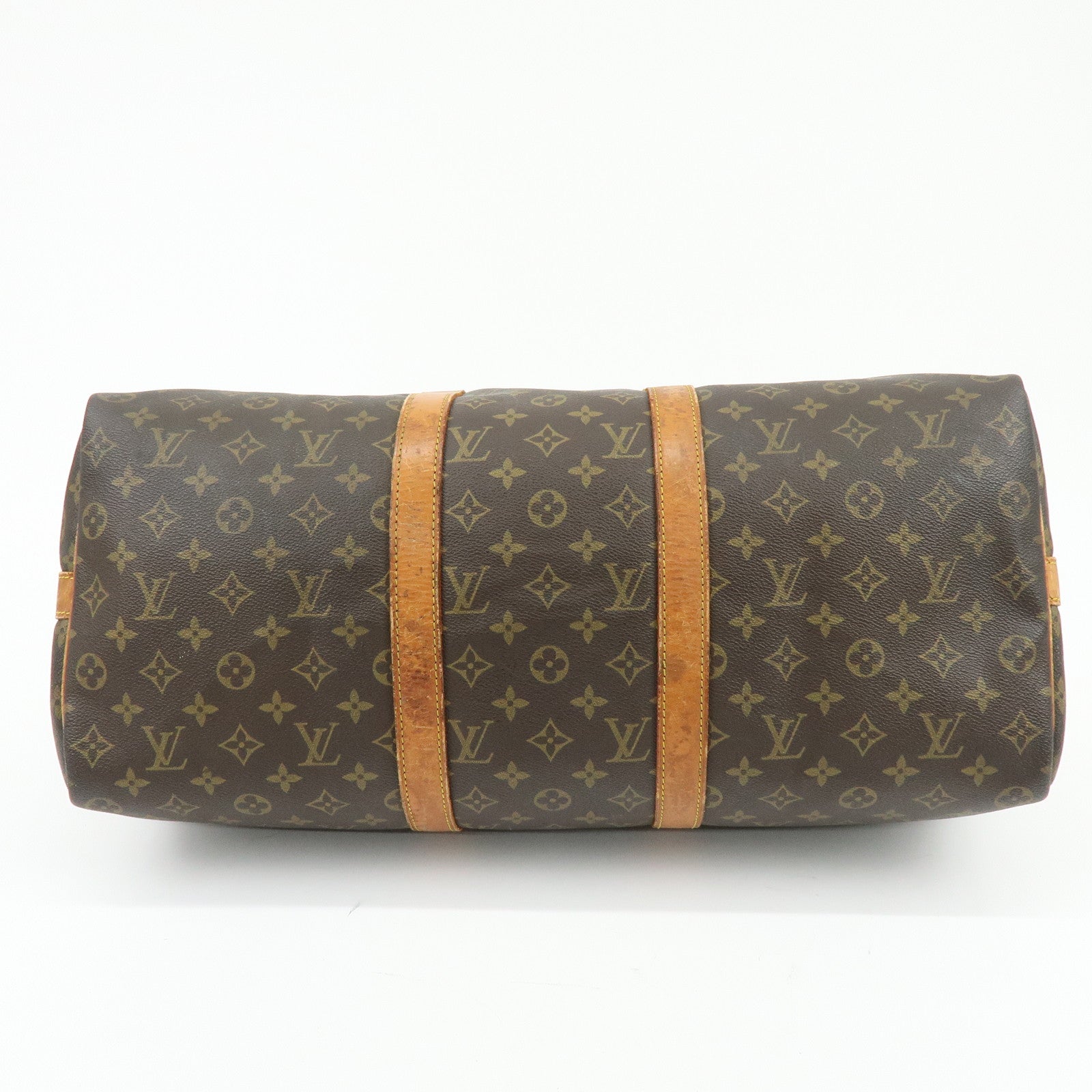 Louis Vuitton Monogram Keep All Bandouliere 50 Boston Bag Brown M41416