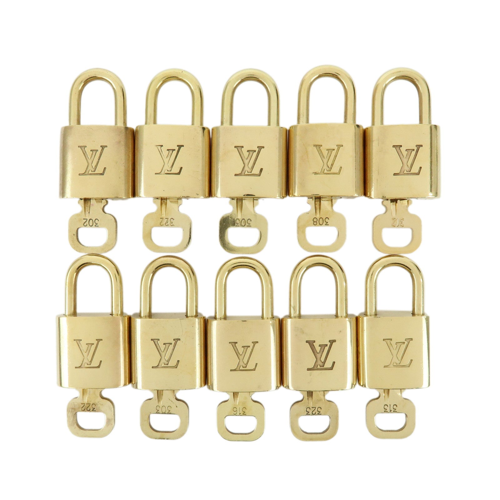 Louis Vuitton Set of 10 Lock & Key Cadena Key Lock