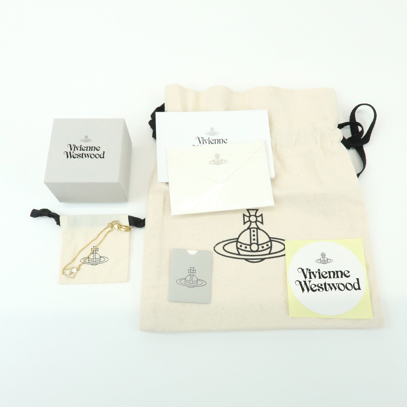 Vivienne Westwood Petra Metal Bracelet Heart Motif Gold