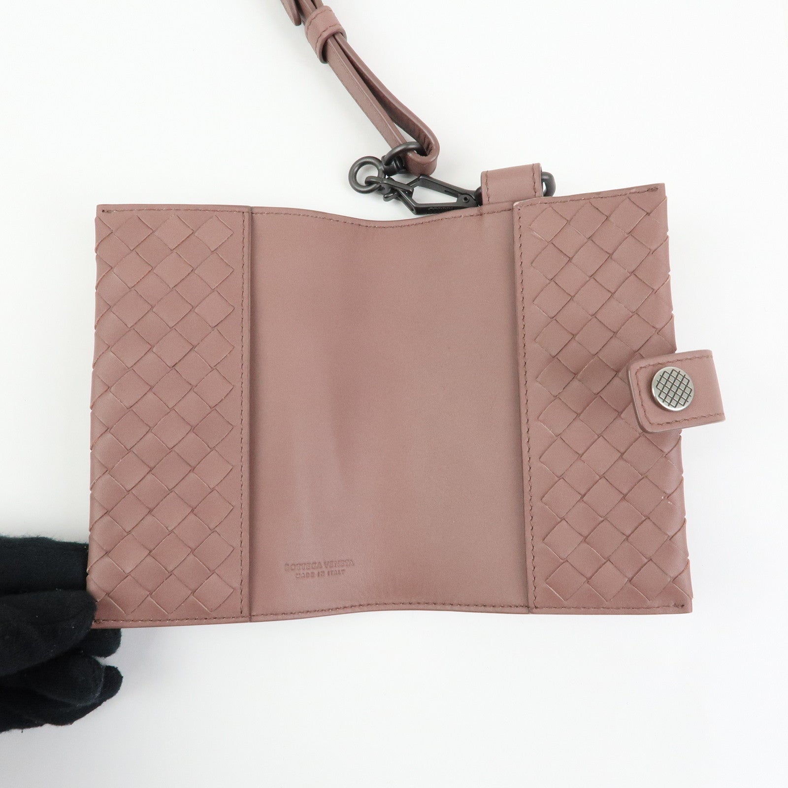 BOTTEGA VENETA Intrecciato Leather Agenda Planner Cover Brown