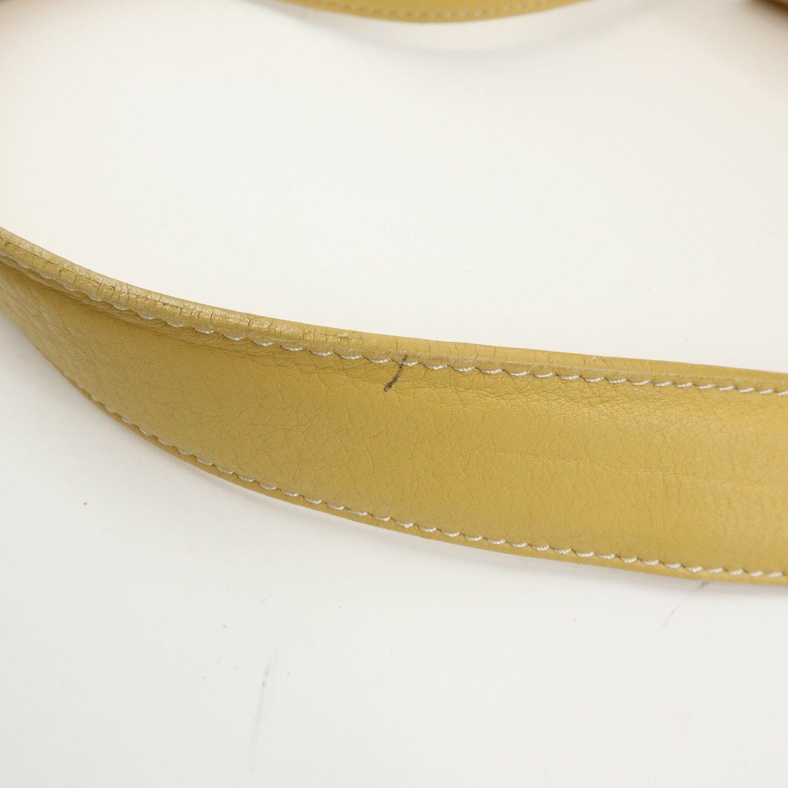LOEWE Anton Anagram Leather Shoulder Bag Backpack Rucksack Mustard