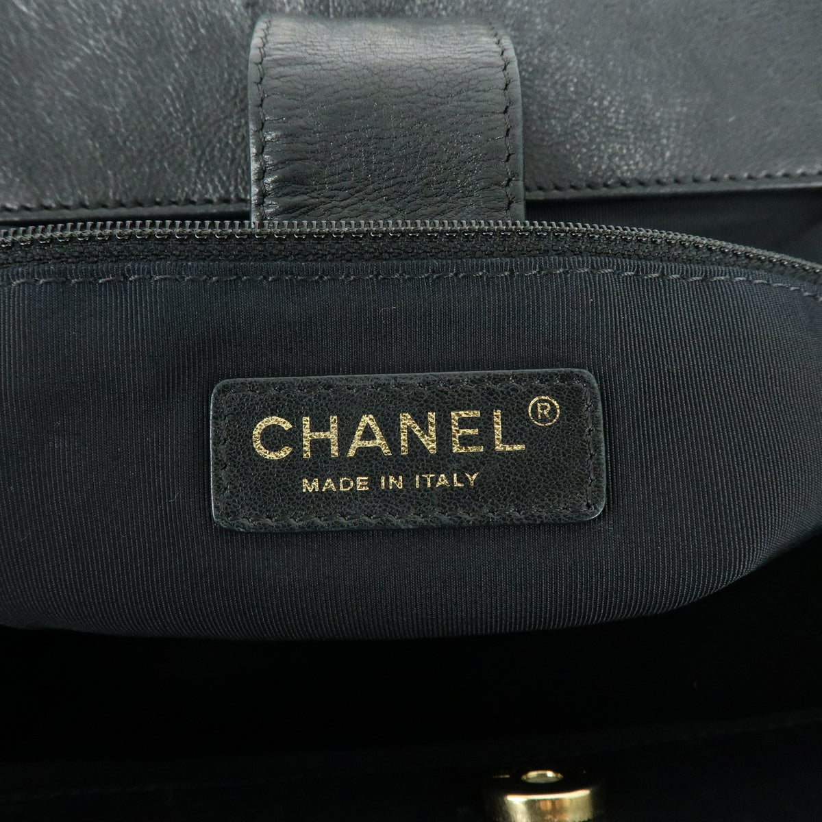 CHANEL COCO Mark Chain Me Calf Skin Chain Shoulder Bag Black