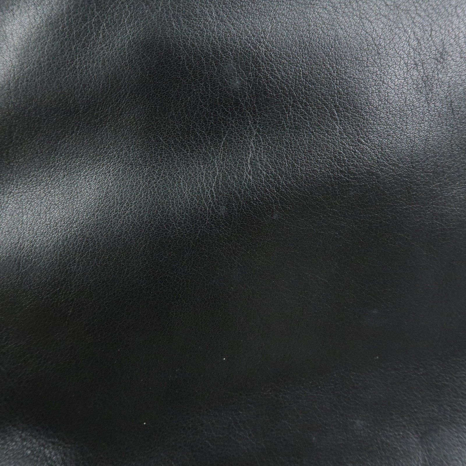 CELINE Macadam Leather Clutch Bag Flat Pouch Black