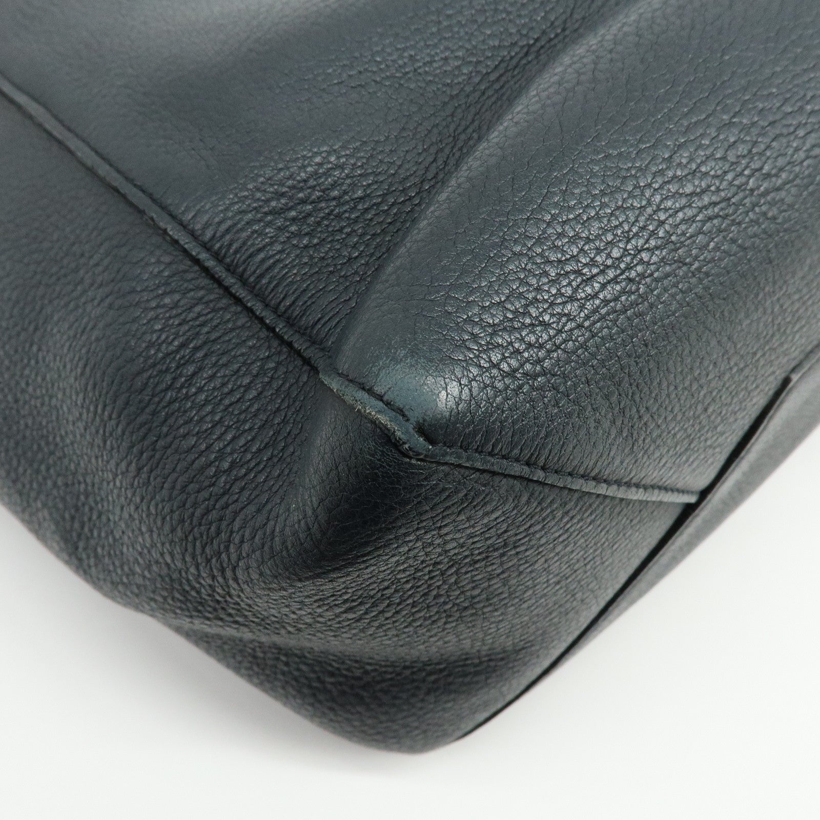 CELINE Cabas Phantom Leather Shoulder Bag Tote Bag Black