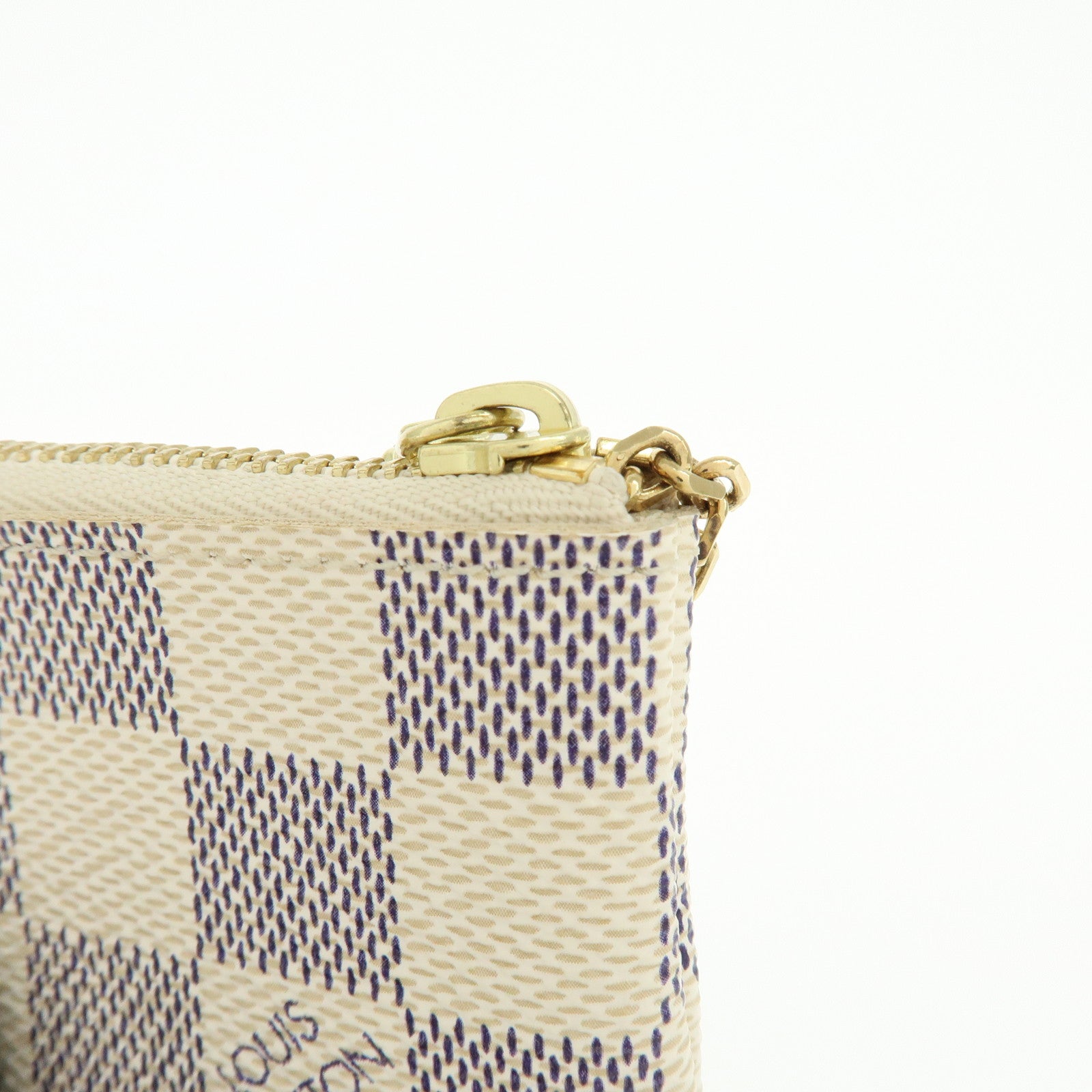 Louis Vuitton Damier Azur Pochette Cles Coin Case N62659