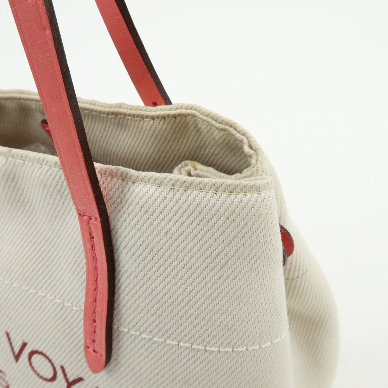 Louis Vuitton Canvas Leather Cabas PM Hand Bag Corail M94505