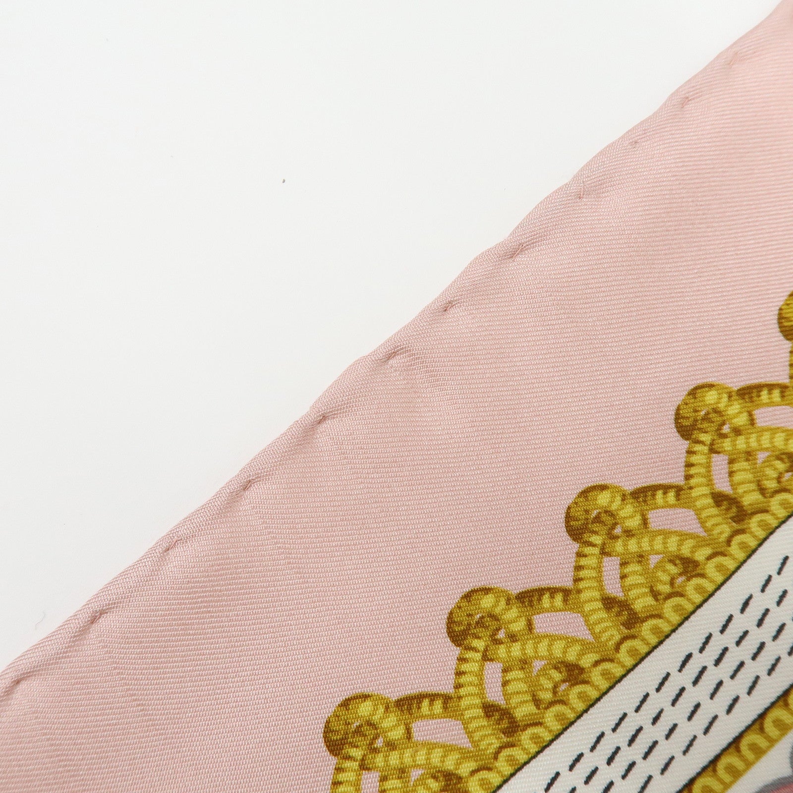 LOEWE Set of 2 Silk 100% Scarf VELAZQUEZ Paisley Pink Gold