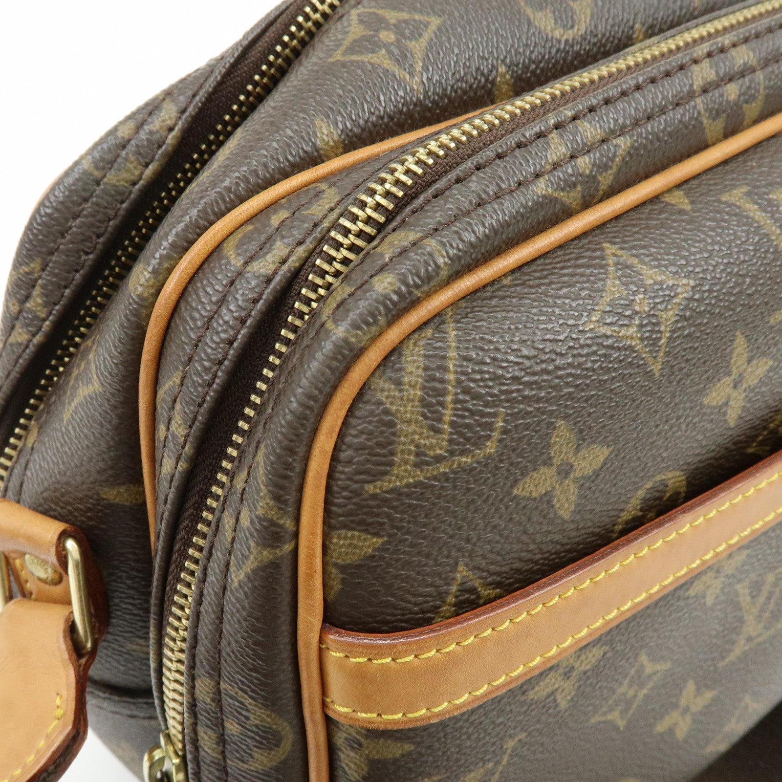 Louis Vuitton Monogram Reporter PM Shoulder Crossbody Bag Brown M45254