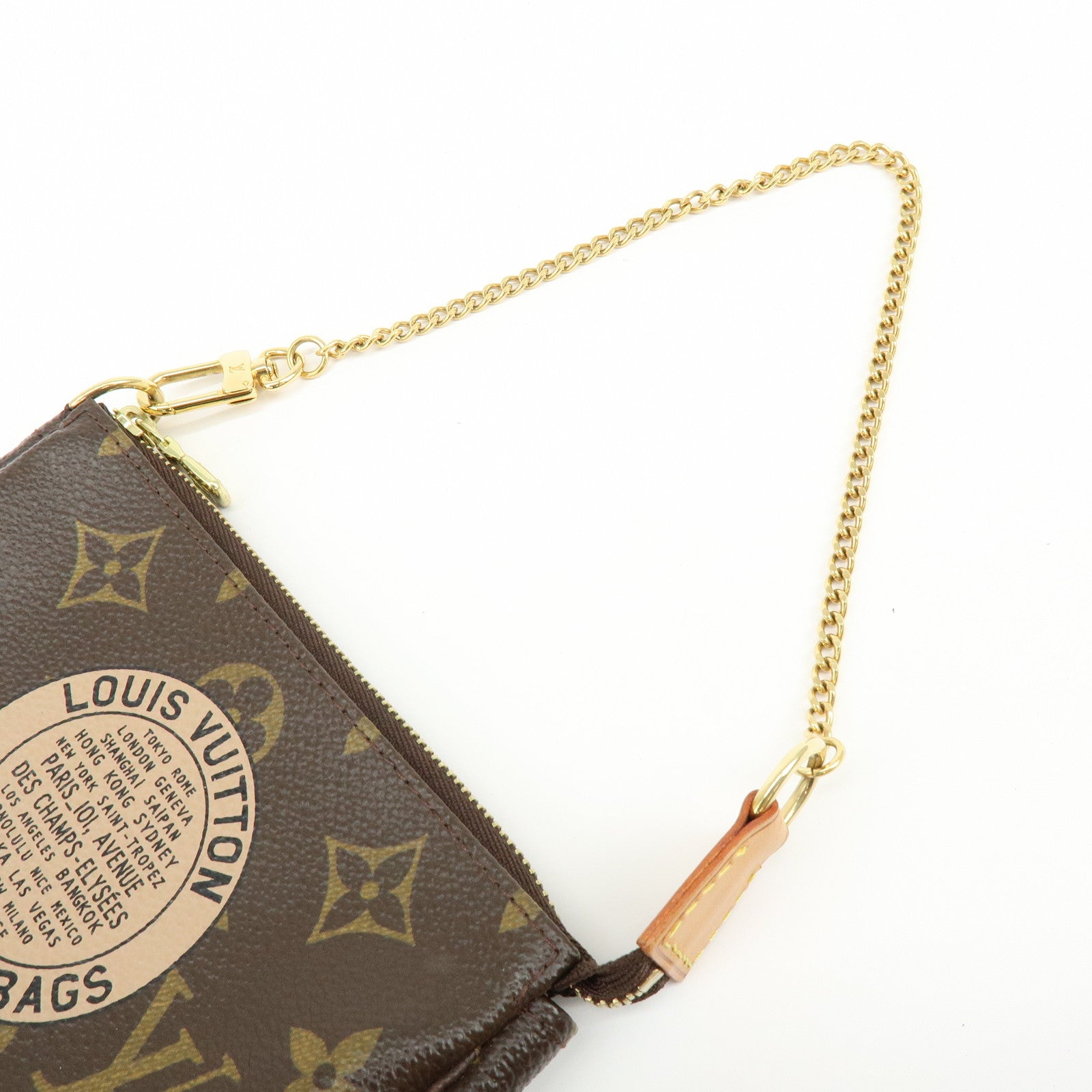 Louis Vuitton Monogram T&B Mini Pochette Accessoires Hand Bag M60153