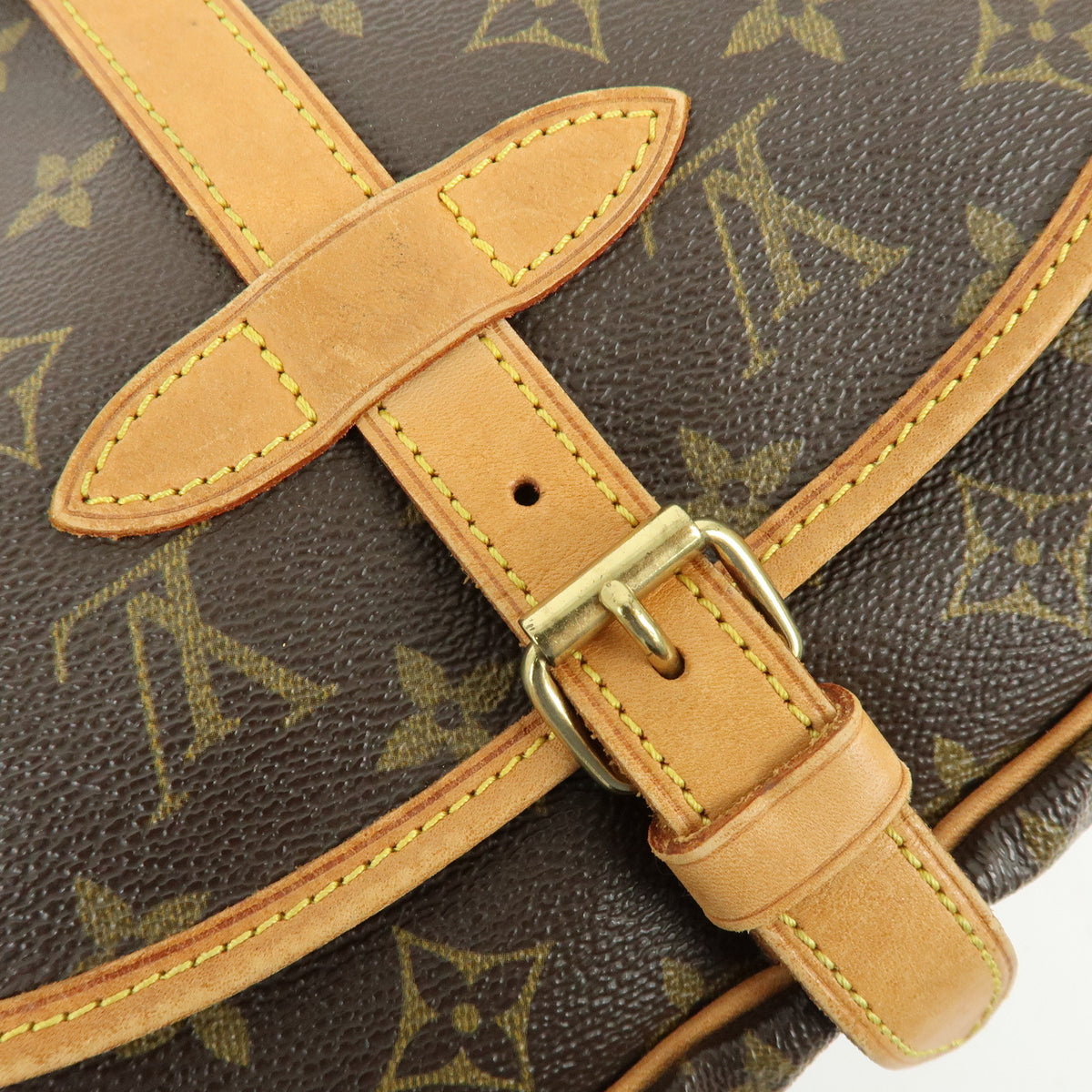 Louis Vuitton Monogram Saumur 30 Canvas Shoulder Bag Brown M42256