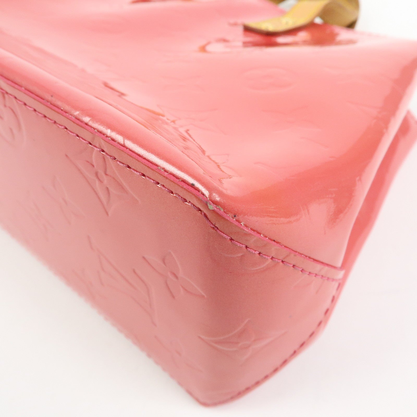 Louis Vuitton Monogram Vernis Reade PM Hand Bag Framboise M9132F