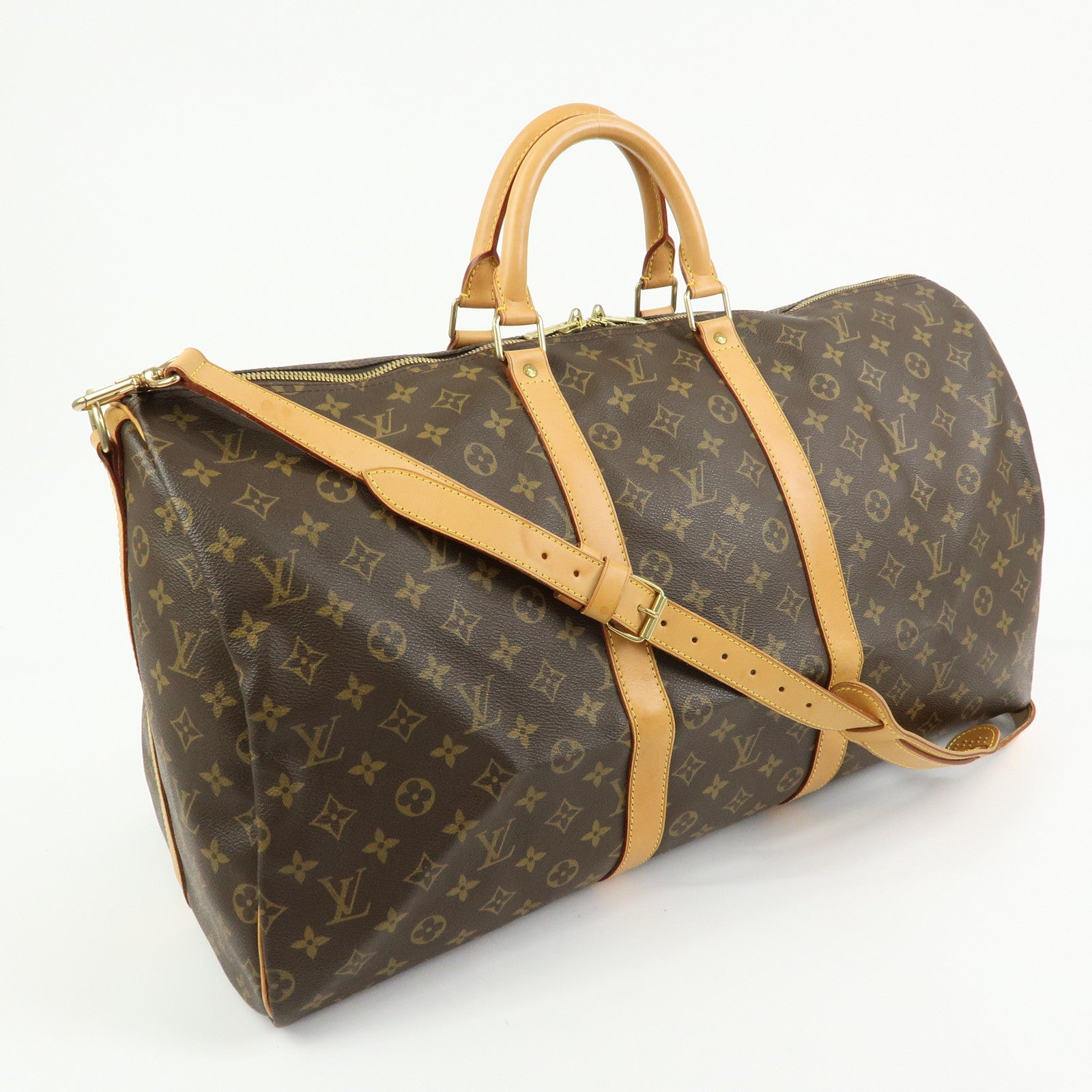 Louis Vuitton Monogram Keep All Bandouliere 55 Boston Bag M41414