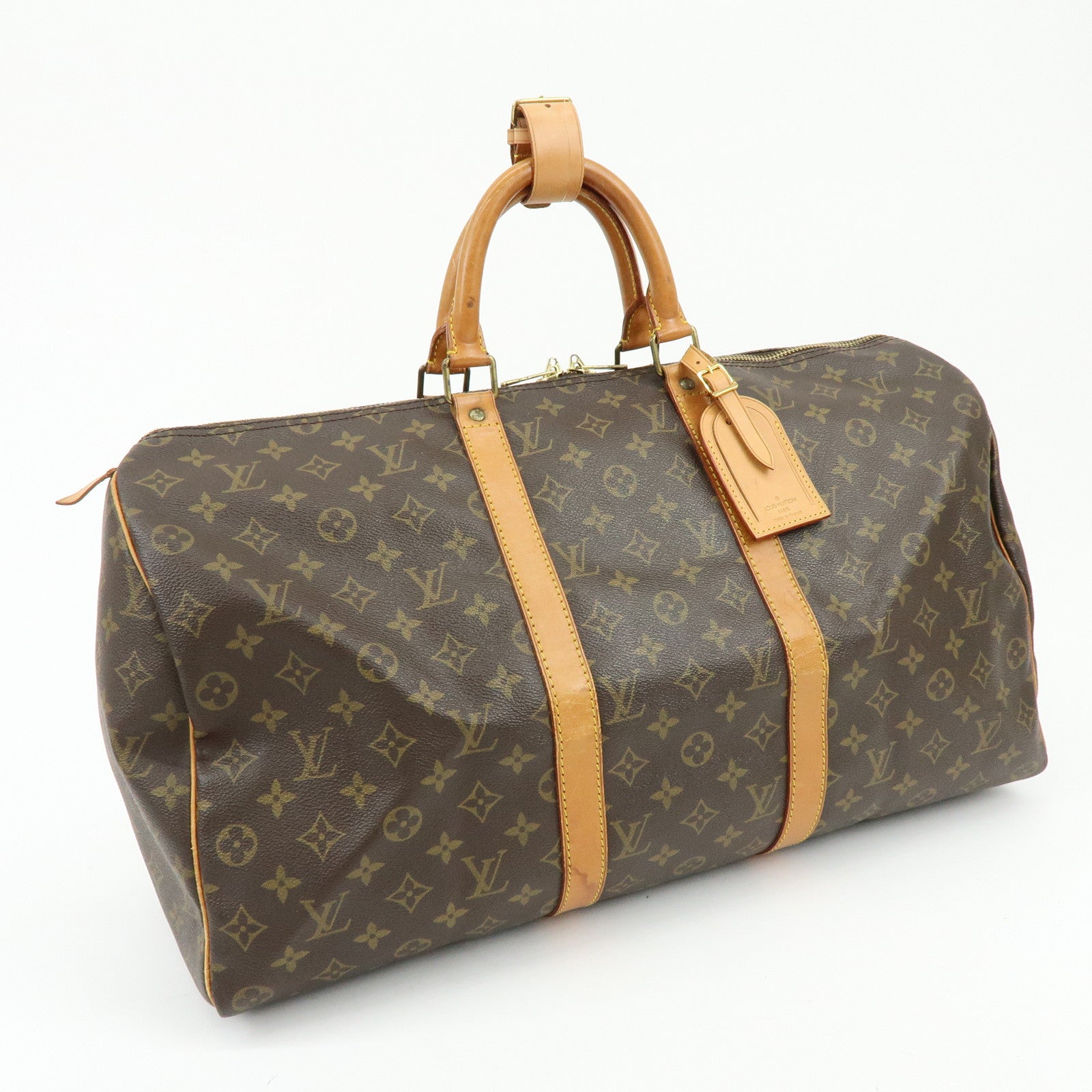Louis Vuitton Monogram Keep All 50 Boston Bag Brown M41426