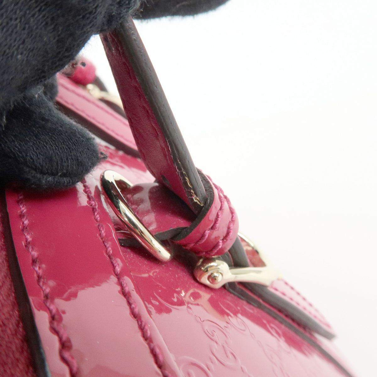 GUCCI Gucci Nice Microguccissima Patent Leather 2Way Bag Pink 309617