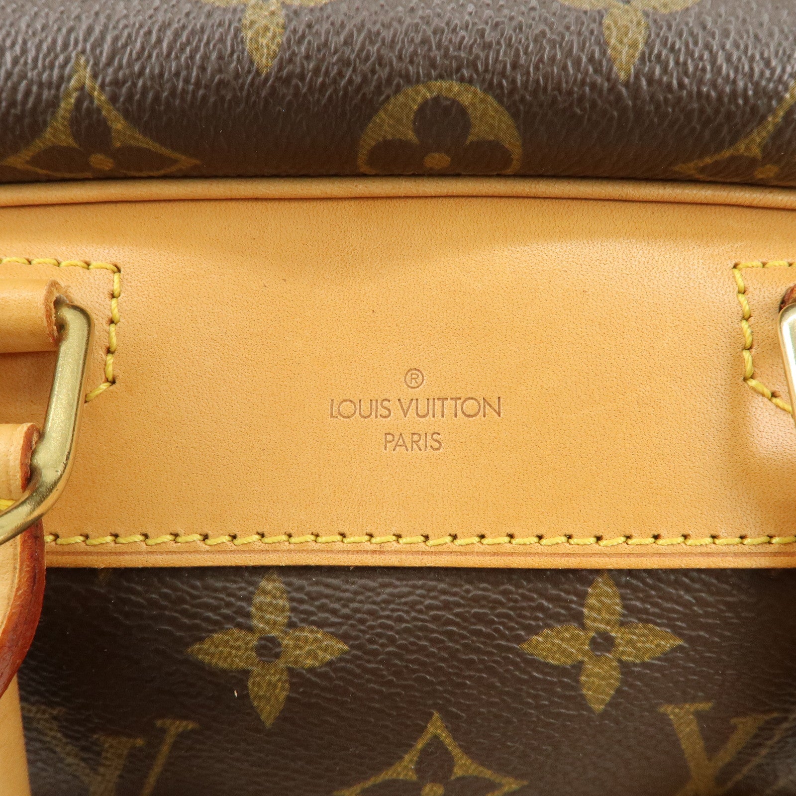 Louis Vuitton Monogram Deauville Hand Bag Brown M47270 Used