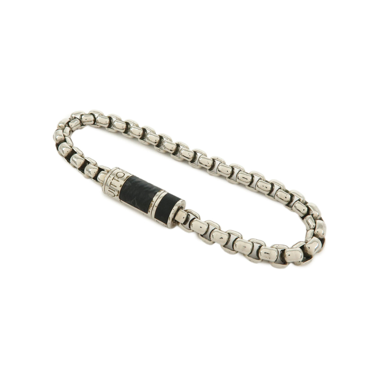 Louis Vuitton Monogram Eclips Metal Chain Bracelet Silver M62592