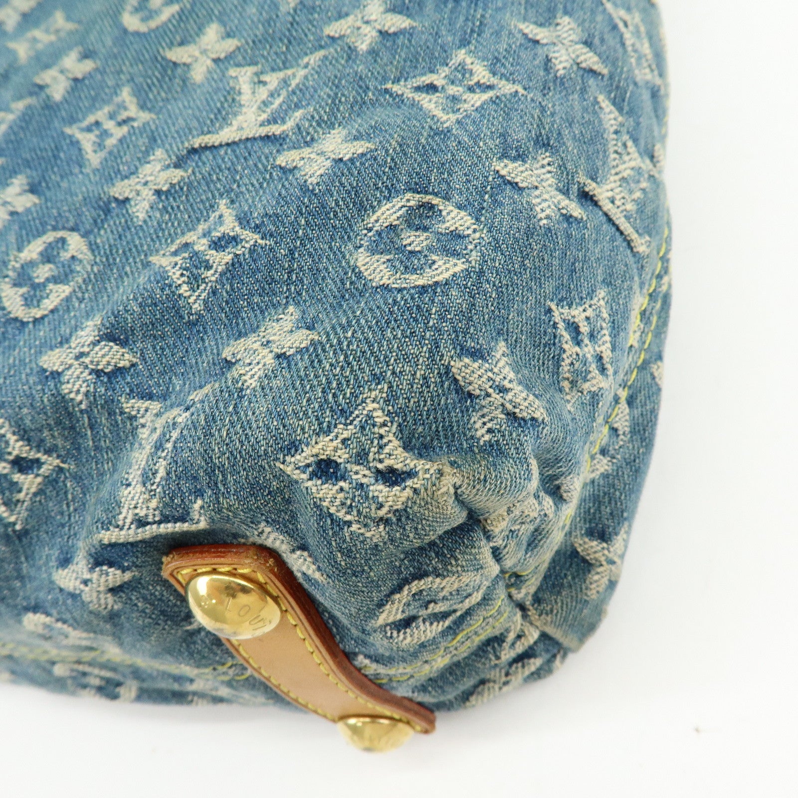 Louis Vuitton Monogram Denim Baggy GM Shoulder Bag Blue M95048