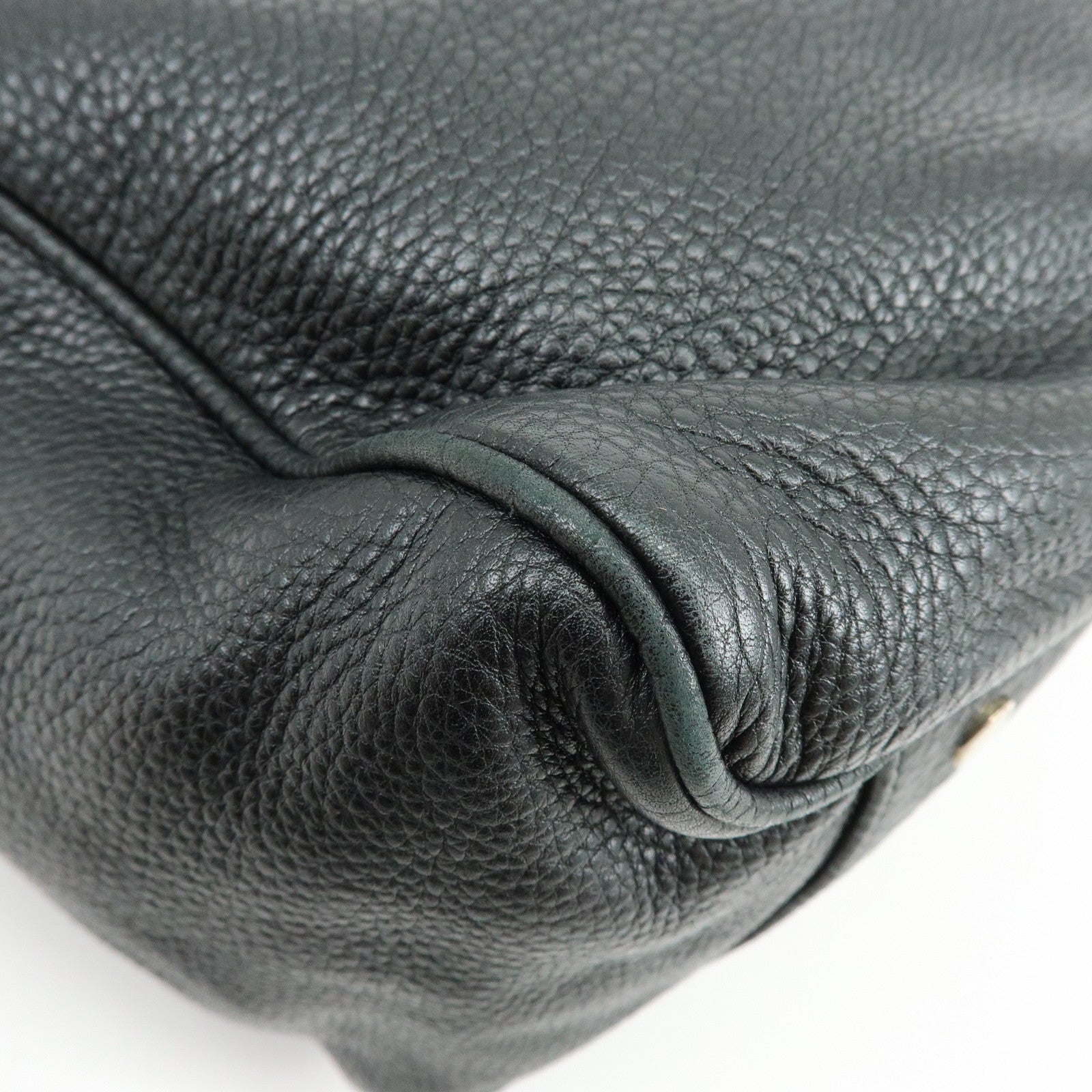 BVLGARI Monete Leather Chain 2Way Bag Shoulder Bag Black Gold