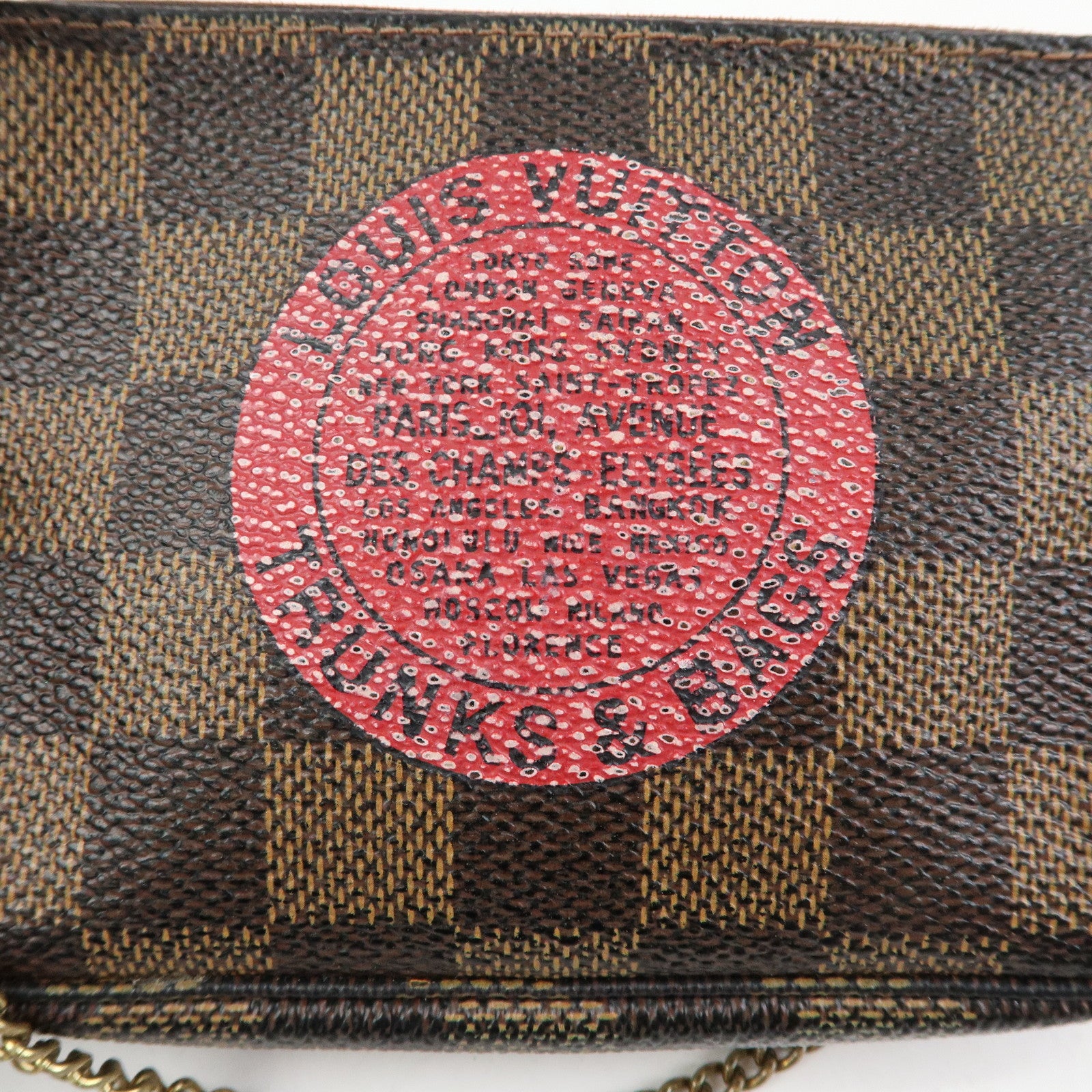 Louis Vuitton Damier T&B Mini Pochette Accessoires Pouch Brown N58011