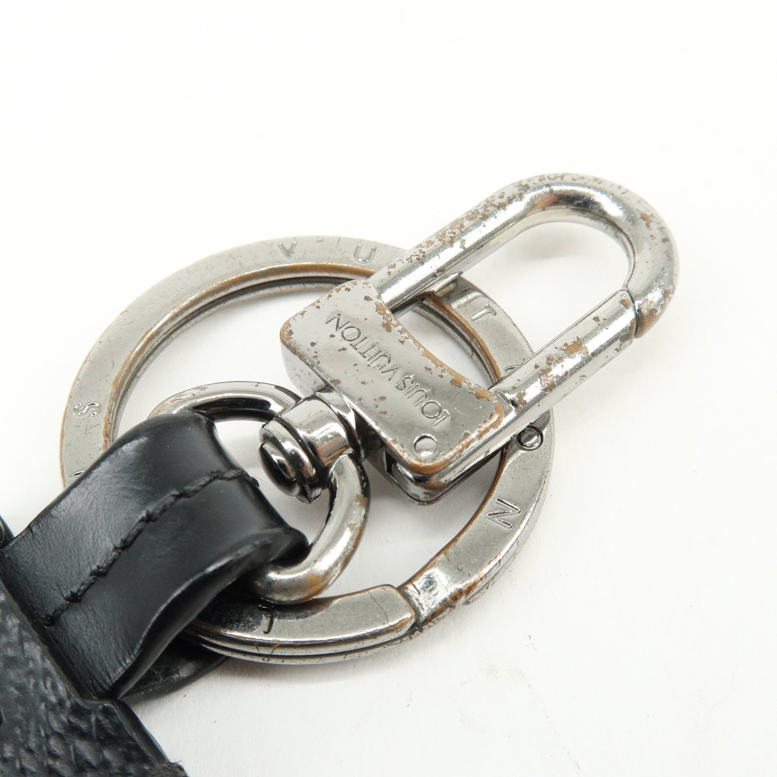 Louis Vuitton Monogram Eclips Porte Cles Cloche Key Charm Black M63620