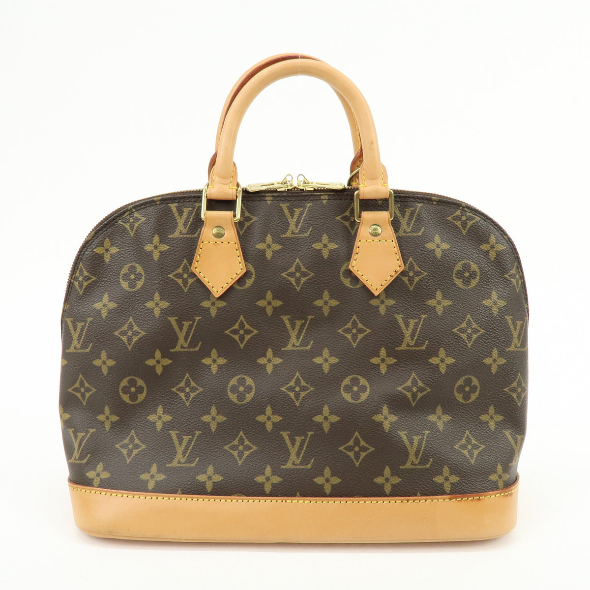 Louis Vuitton Monogram Alma PM Canvas Leather Hand Bag Brown M51130