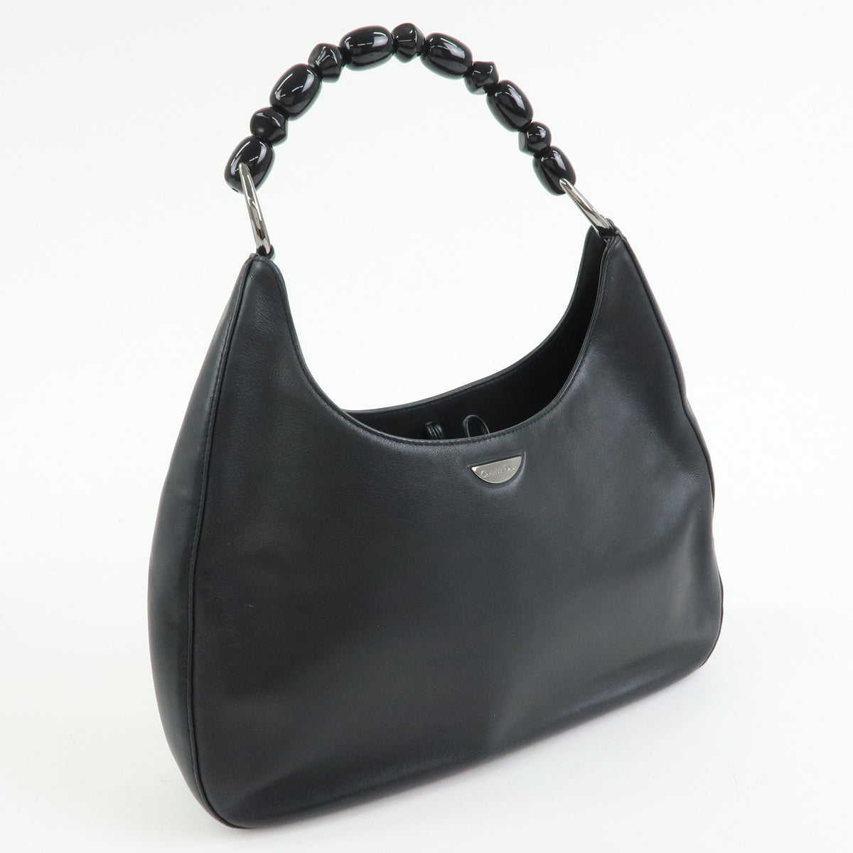 Christian Dior Malice Pearl Leather Shoulder Bag Hand Bag Black