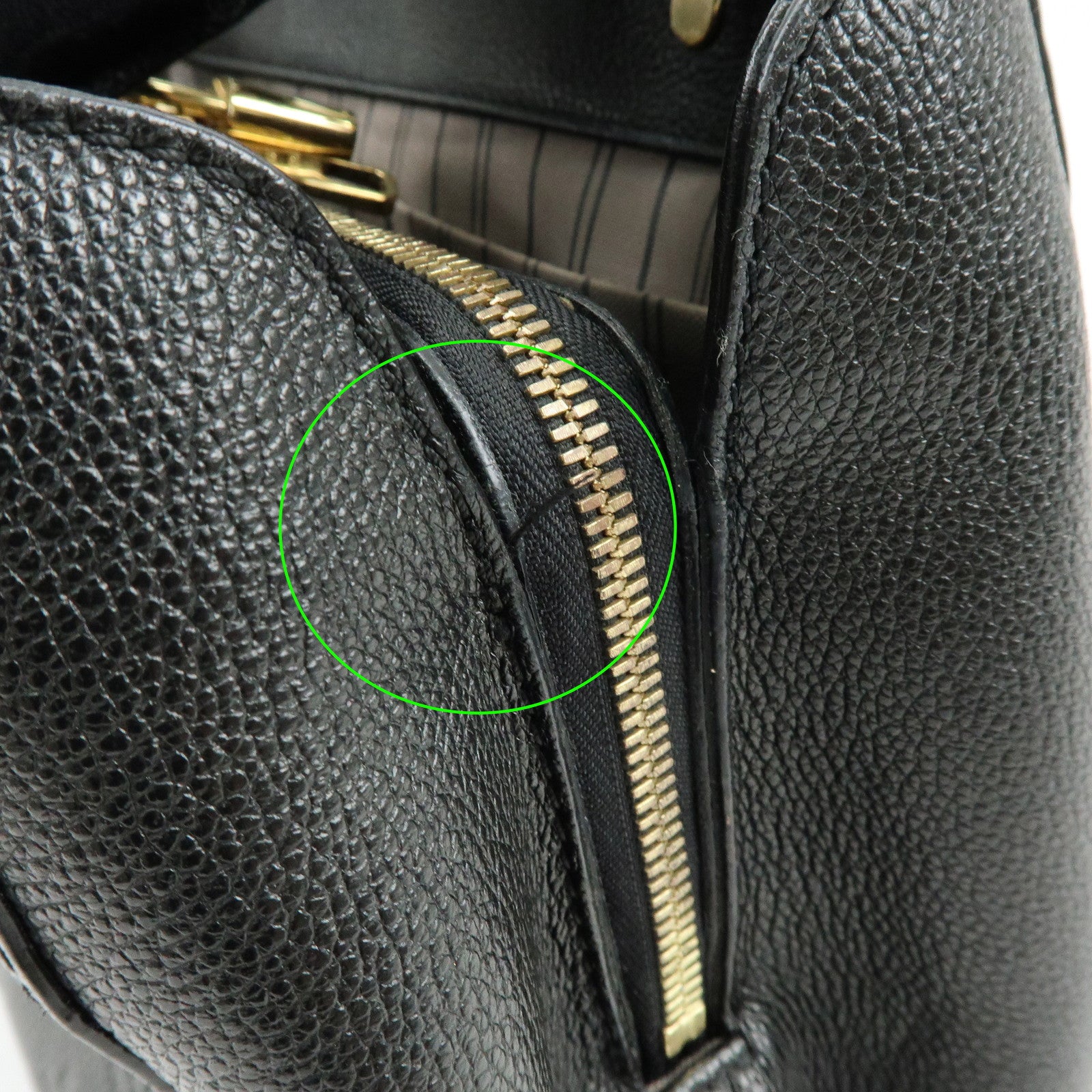 Louis Vuitton Monogram Empreinte Montaigne MM 2Way Hand Bag Noir M41048