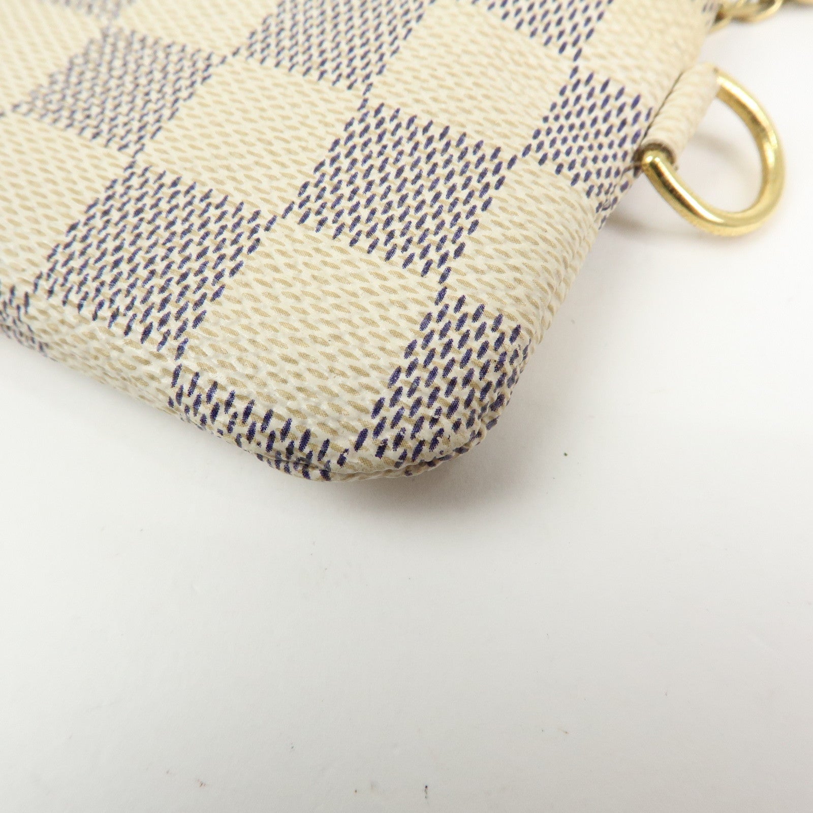 Louis Vuitton Damier Azur Monogram Labels Pochette Cles Complice N63085