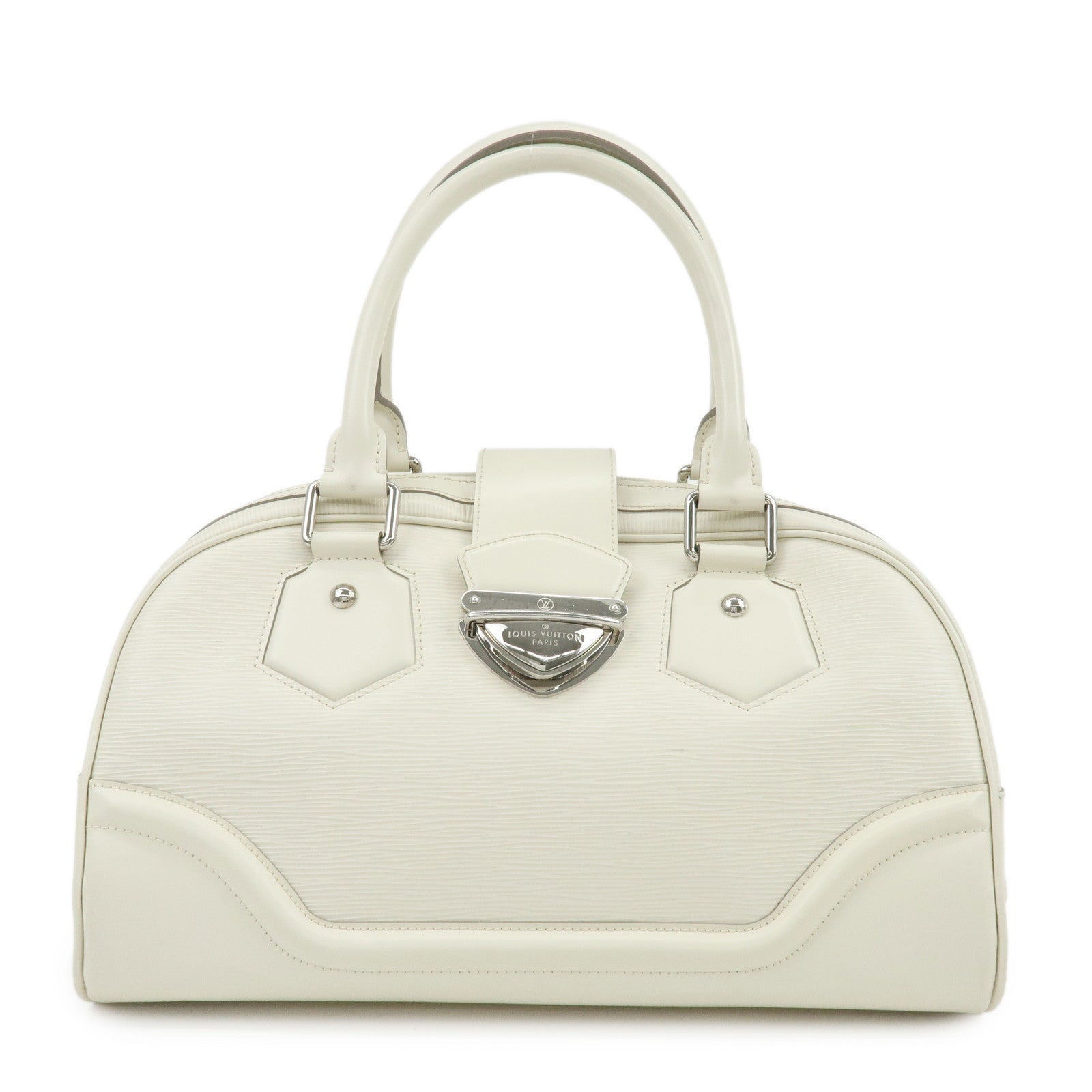 Louis Vuitton Epi Montaigne GM Bowling Hand Bag Ivoire White M5931J
