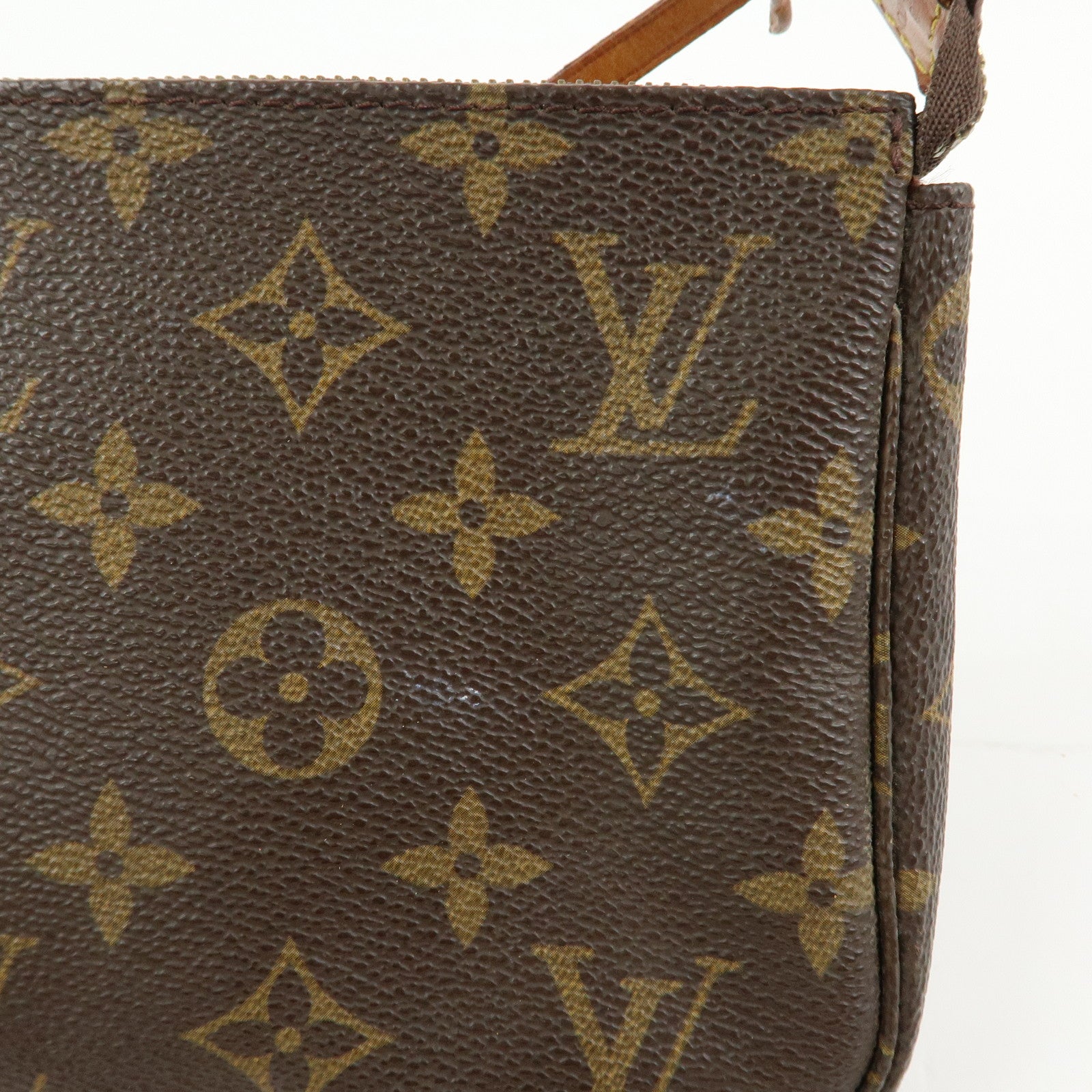 Louis Vuitton Monogram Pochette Accessoires Pouch Hand Bag Brown M51980