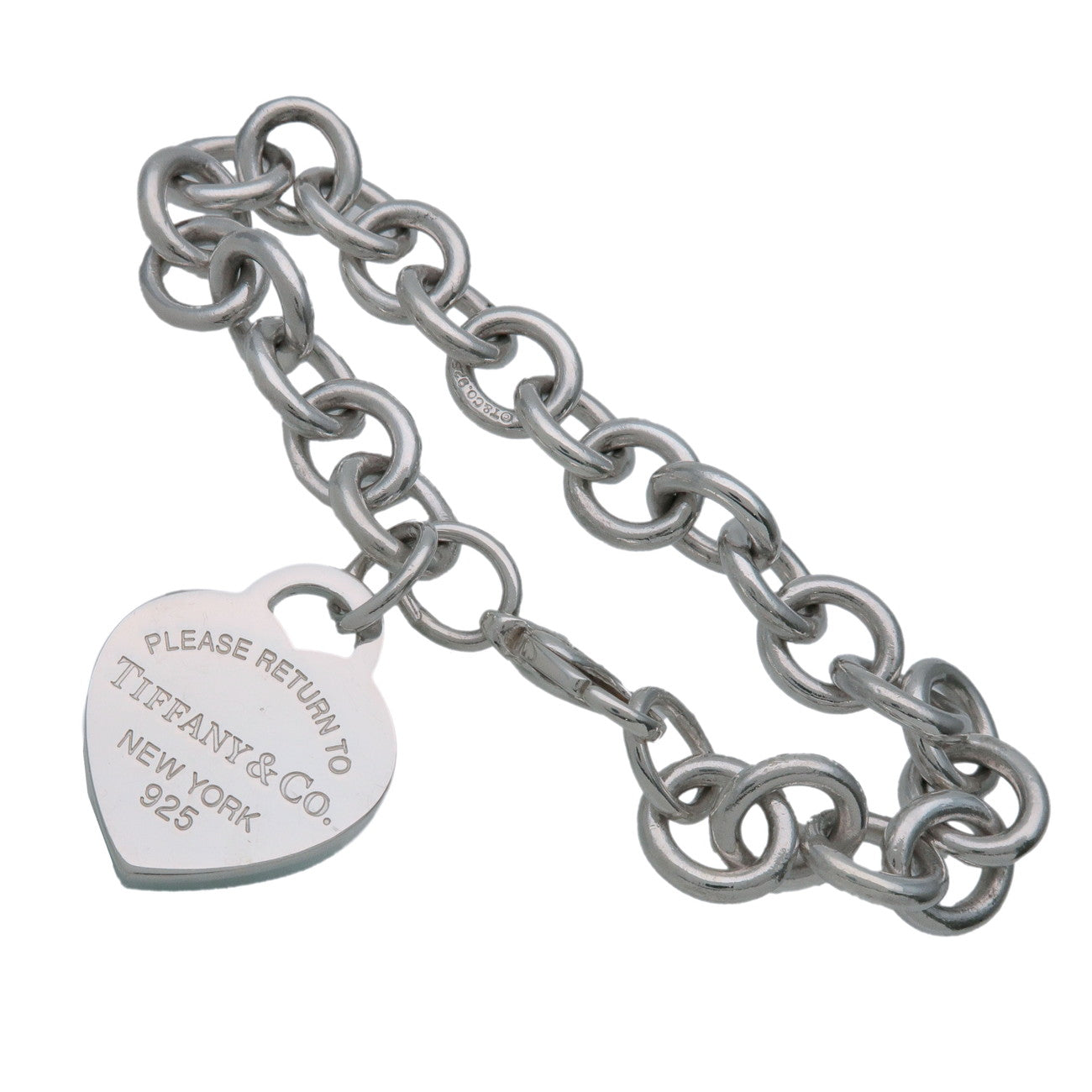 Tiffany & Co Return to Tiffany Heart Tag Bracelet SV925 Silver Blue