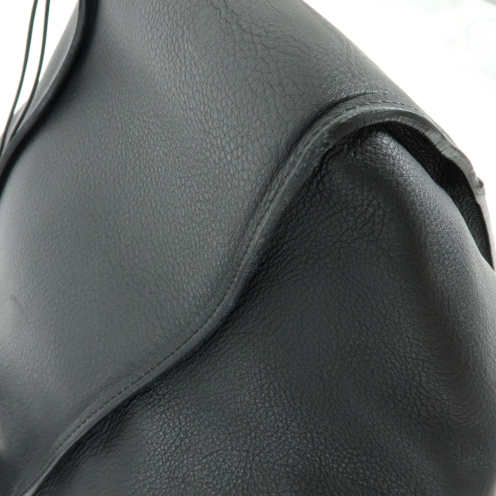 LOEWE Anagram Hammock Medium Leather Shoulder Crossbody Bag Black