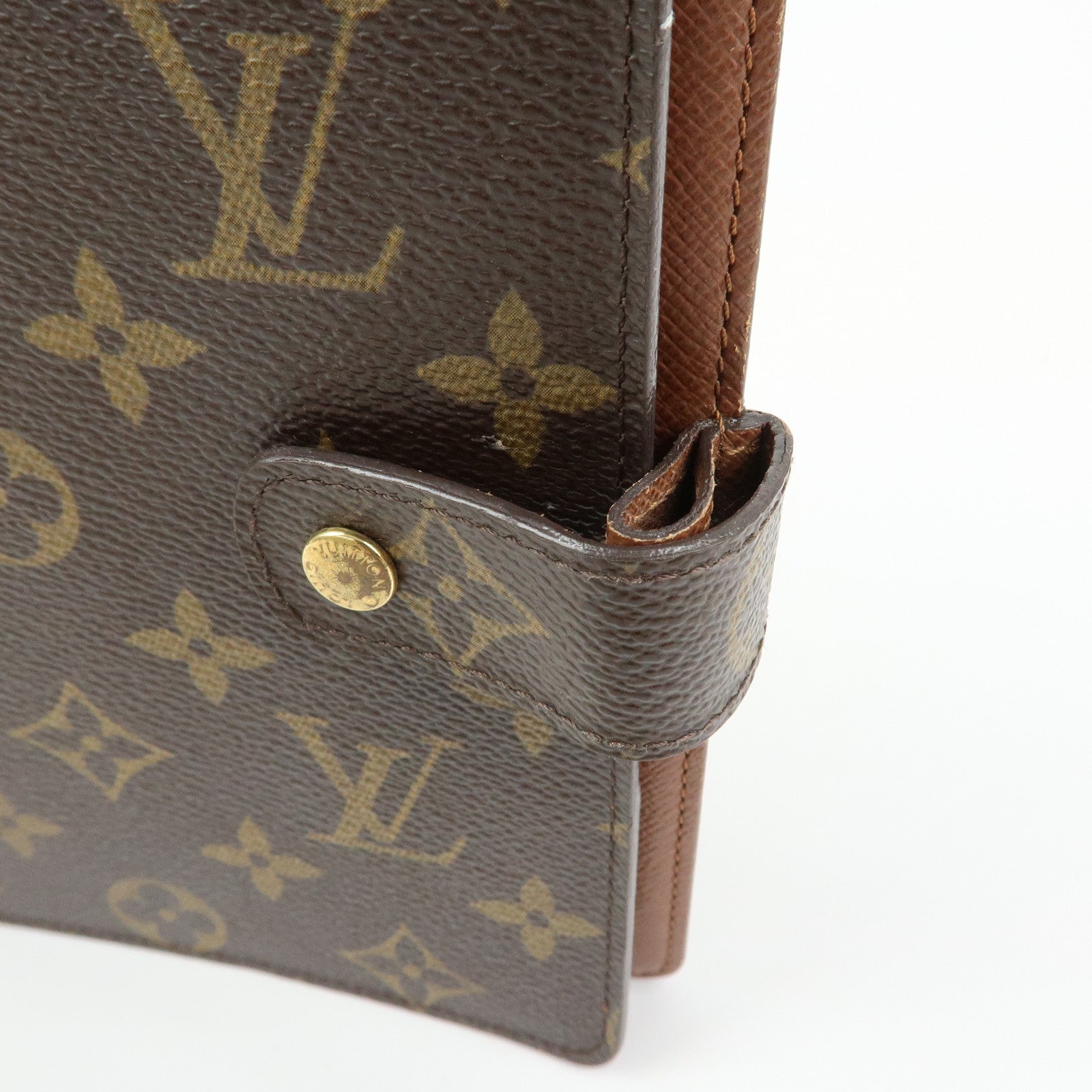 Louis Vuitton Monogram Agenda MM Planner Cover Brown R20004