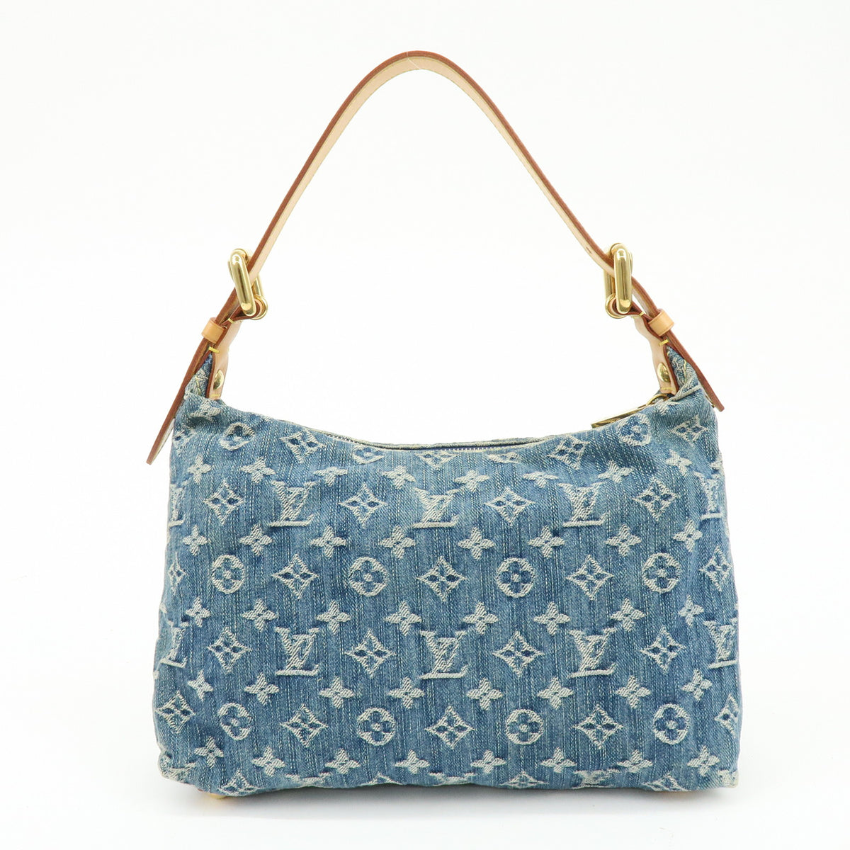 Louis Vuitton Monogram Denim Baggy PM 2Way Bag Shoulder Bag Blue M95049