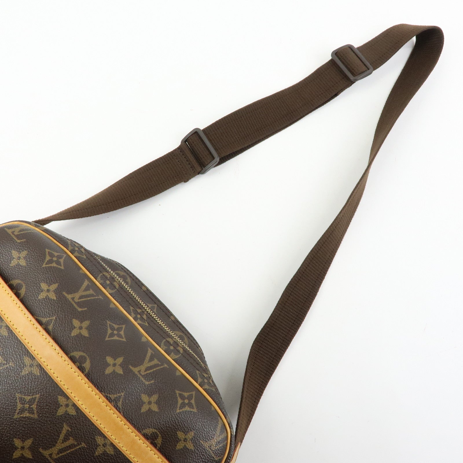 Louis Vuitton Monogram Reporter PM Shoulder Crossbody Bag Brown M45254