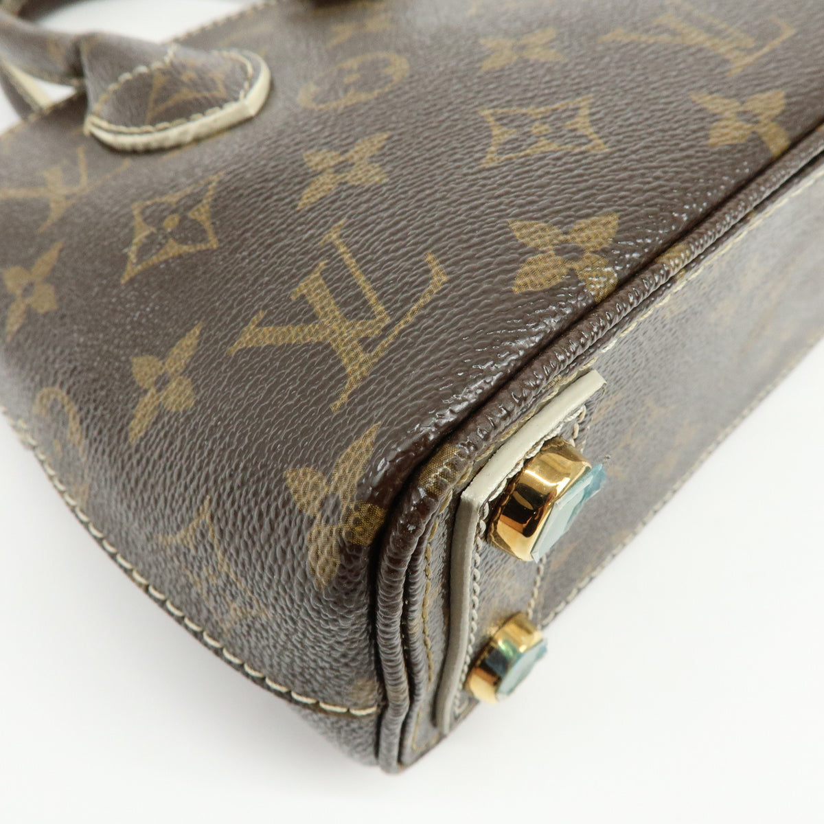Louis Vuitton Monogram Shiny Lockit BB Mini Hand Bag  Brown M40599