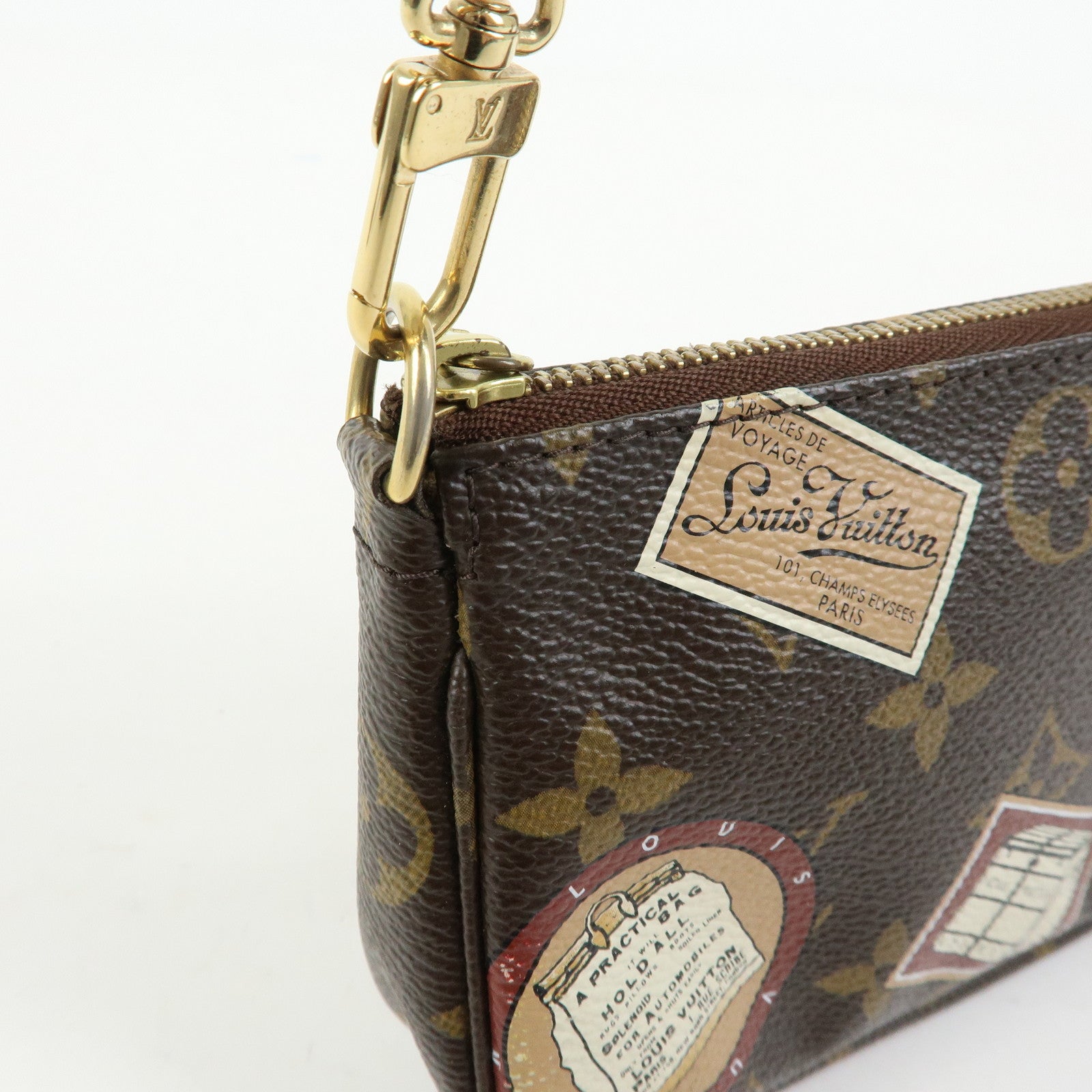 Louis Vuitton Monogram Mini Pochette Accessoire Patch Brown M95804