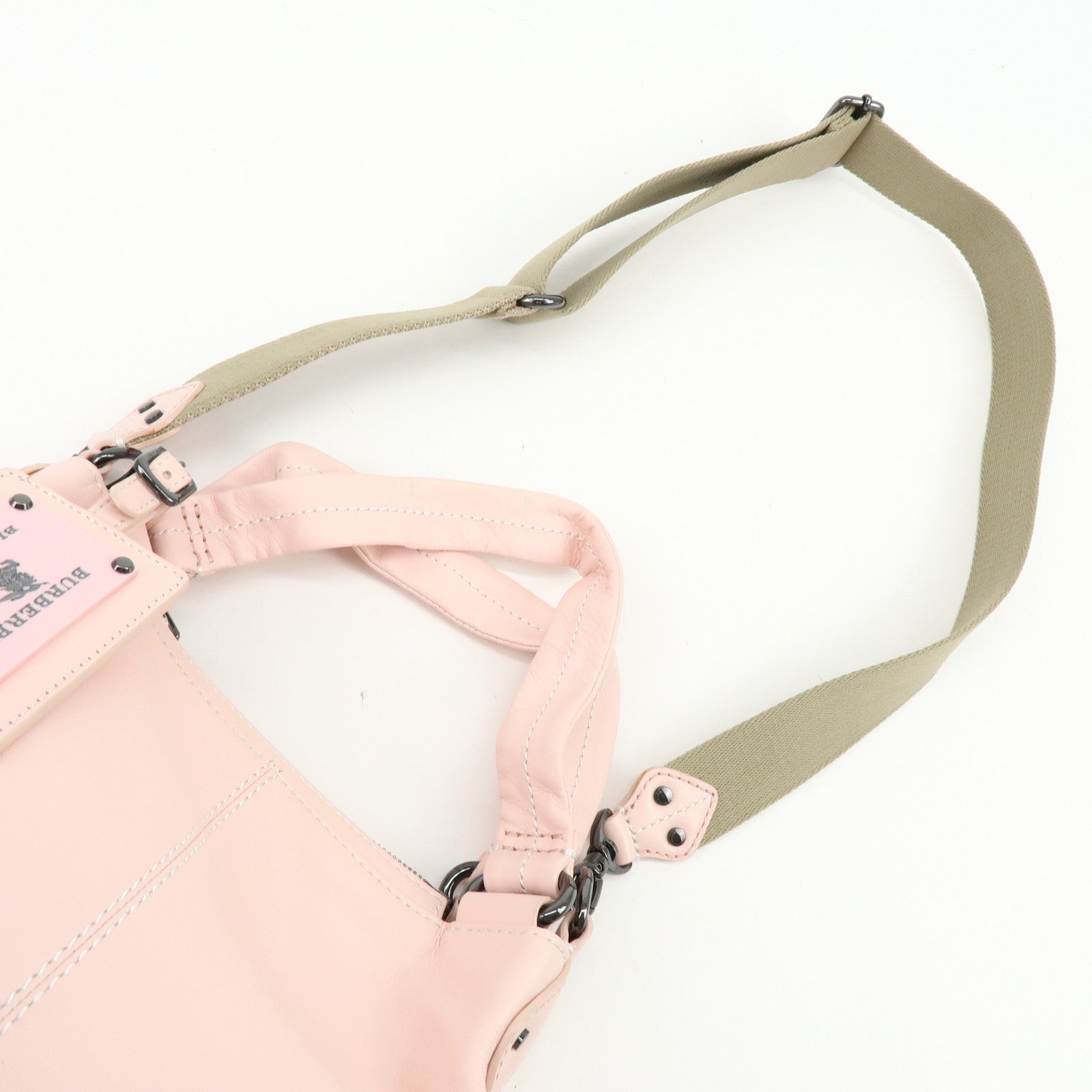 BURBERRY Blue Label Reversible Canvas Leather Shoulder Crossbody Bag