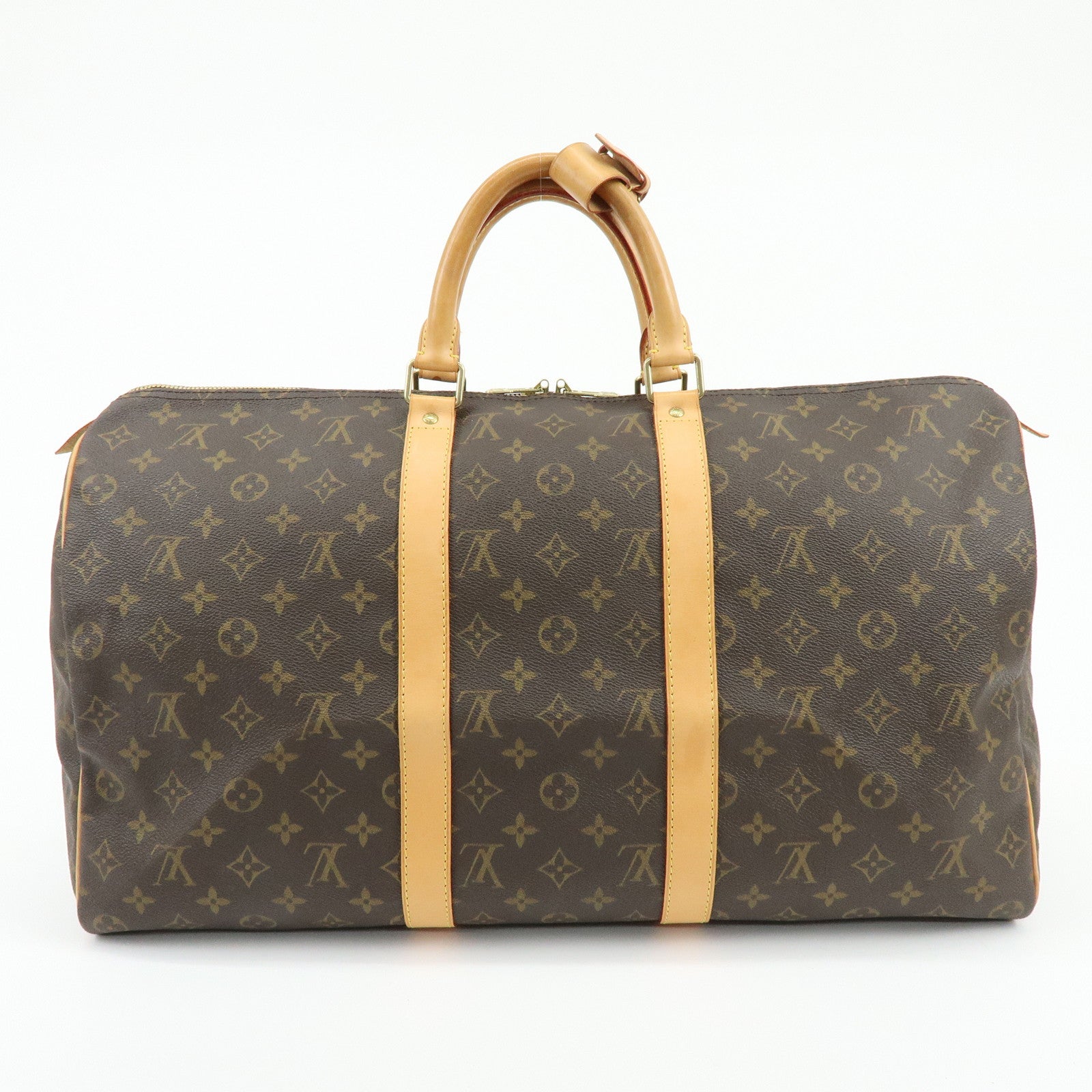 Louis Vuitton Monogram Keep All 50 Boston Bag Hand Bag Brown M41426
