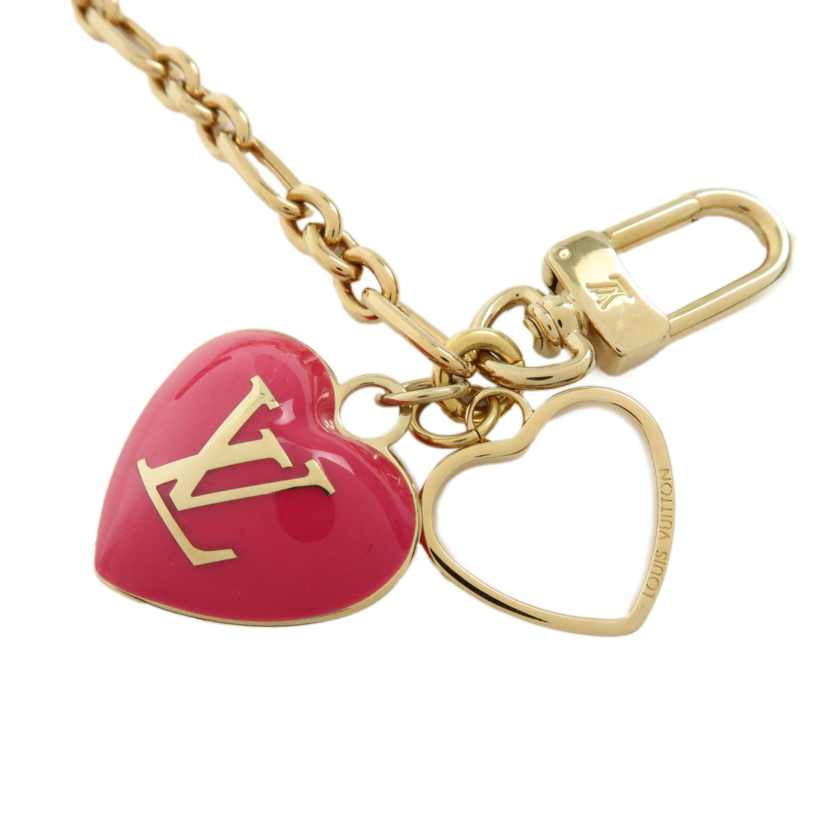 Louis Vuitton Monogram Vernis Porte Monnaie Coeur Coin Case Pink M93657