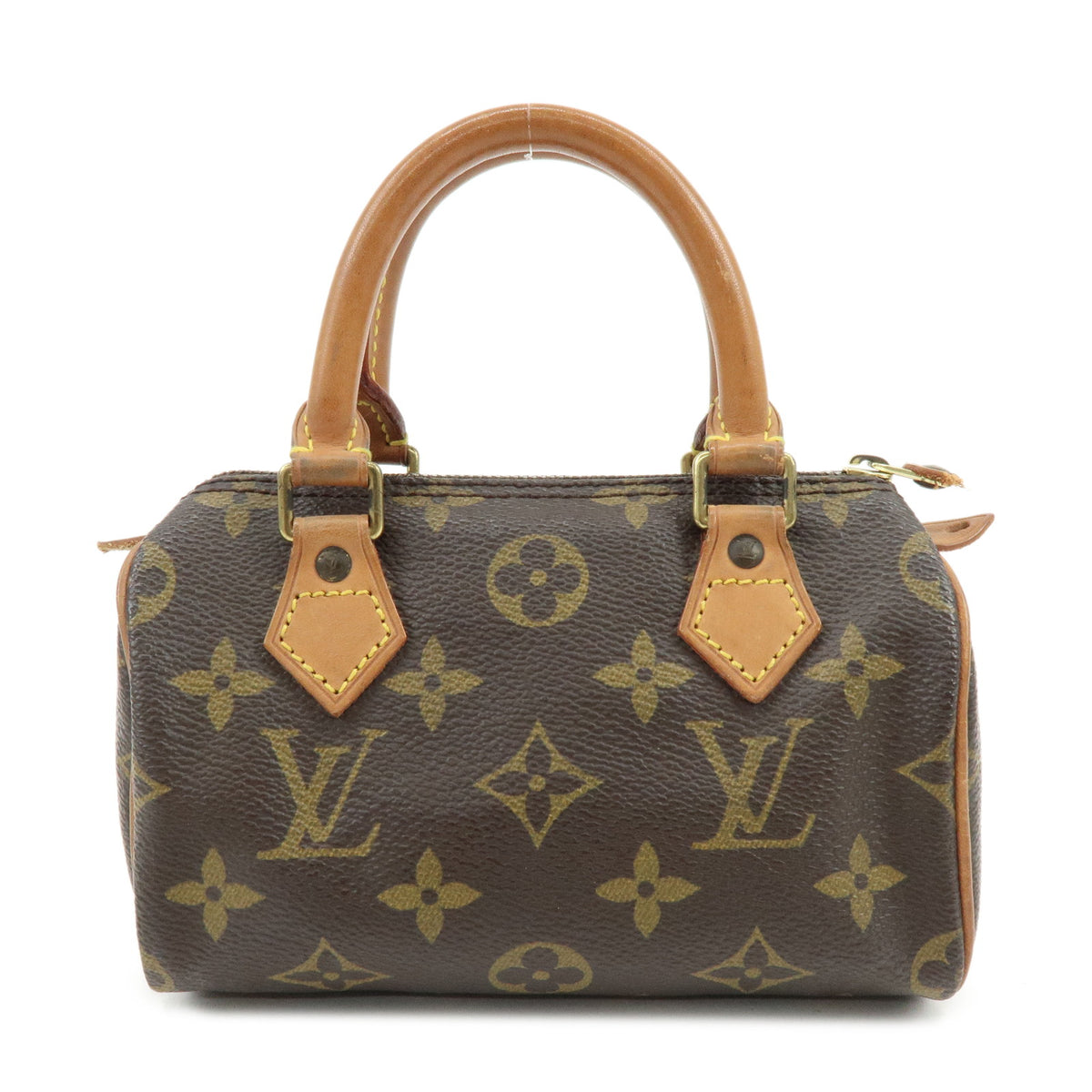 Louis Vuitton Monogram Mini Speedy Hand Bag Brown M41534