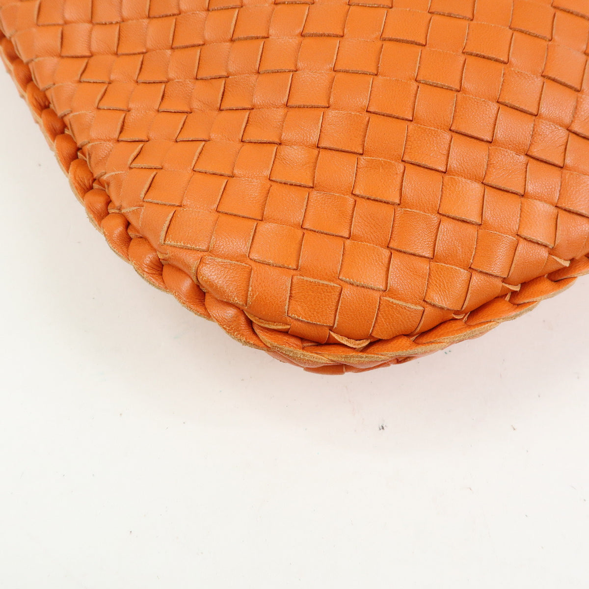BOTTEGA VENETA Hobo Intrecciato Leather Shoulder Bag Orange 115653