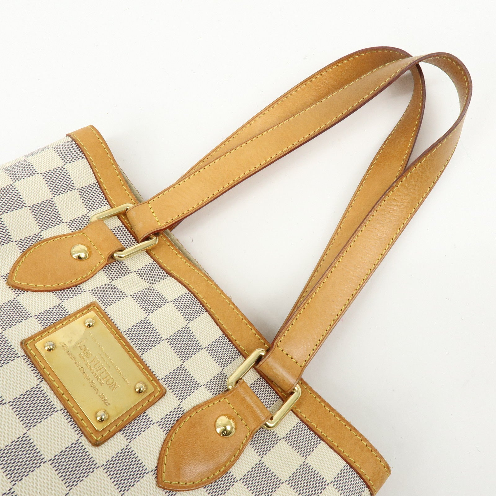 Louis Vuitton Damier Azur Hampstead PM Hand Bag Ivory N51207