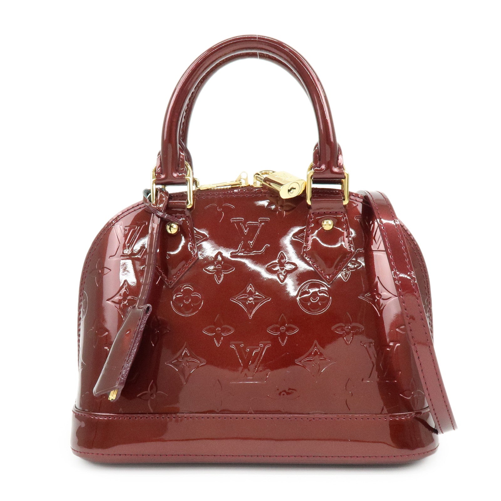 Louis Vuitton Monogram Vernis Alma BB 2Way Bag Rouge Forvist M91676