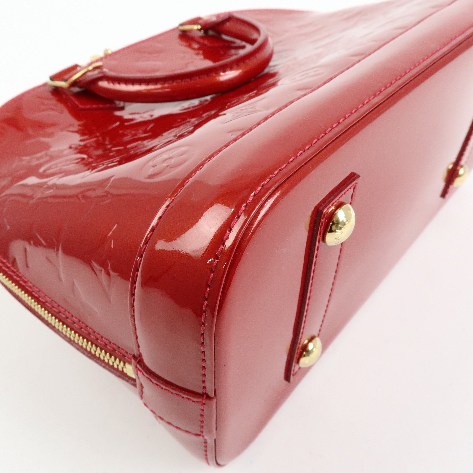 Louis Vuitton Monogram Vernis Alma PM Hand Bag Pomme d'Amour M90096