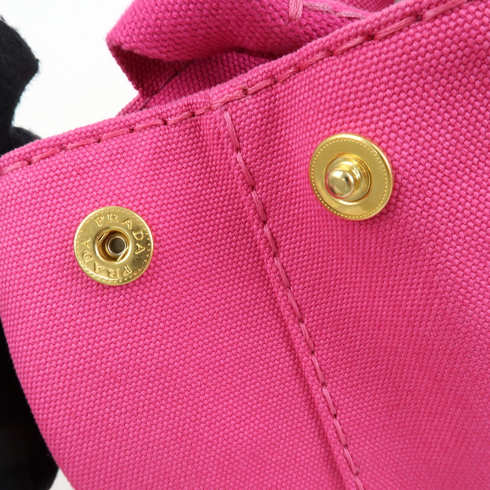 PRADA Triangle Logo Canapa Mini Canvas 2Way Hand Bag Pink B2439G